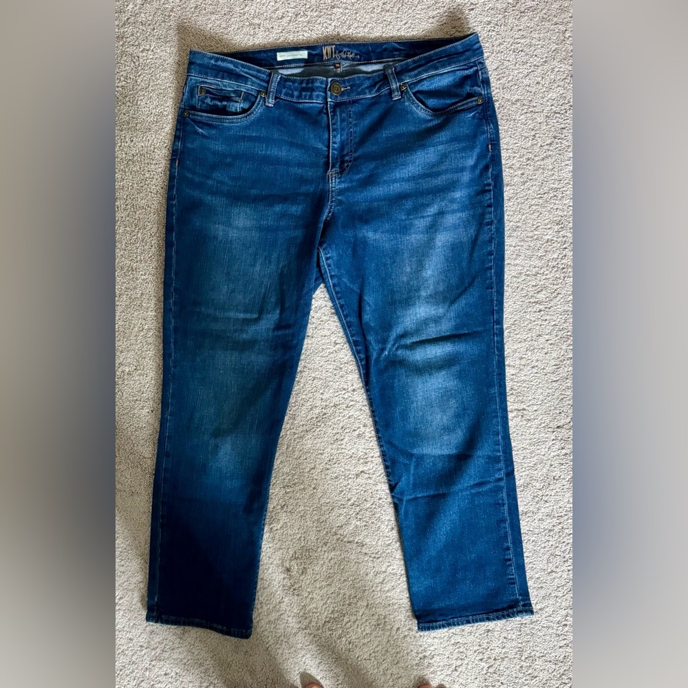 Kut from the Kloth Slim Straight Jeans in Deep Blue